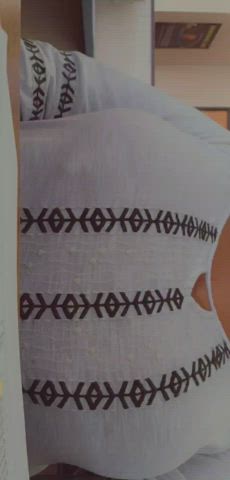 big tits coworker latina titty drop gif