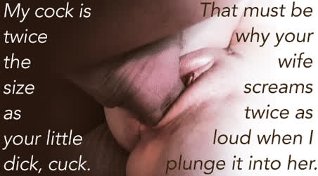 Big Dick Caption Cuckold gif