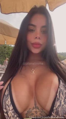 american big tits public solo gif